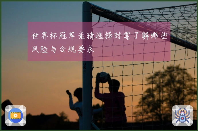 世界杯冠军竞猜选择时需了解哪些风险与合规要求
